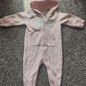 GAP Light Pink Hooded Kids Footie